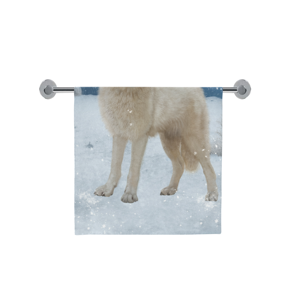 Awesome arctic wolf Bath Towel 30"x56"