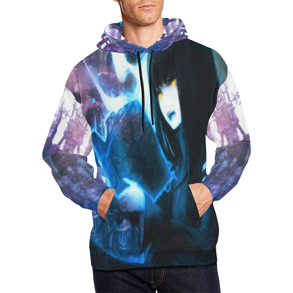Anime Lilith Dark Witch All Over Print Hoodie for Men/Large Size (USA Size) (Model H13)