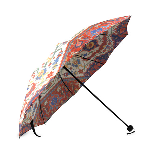 Red Blue Antique Persian Carpet Foldable Umbrella (Model U01)
