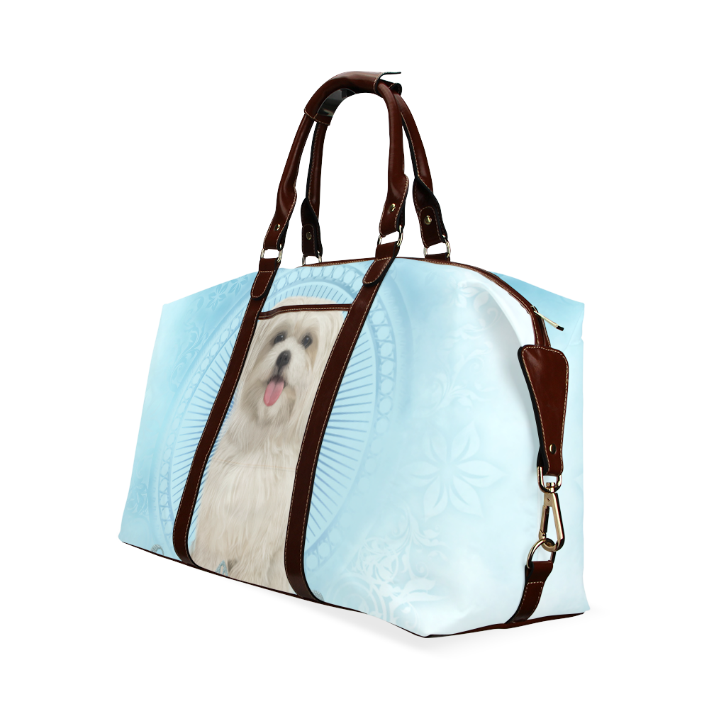 Cute havanese puppy Classic Travel Bag (Model 1643) Remake