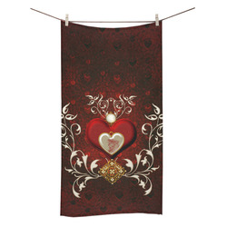Valentine's day, wonderful hearts Bath Towel 30"x56"