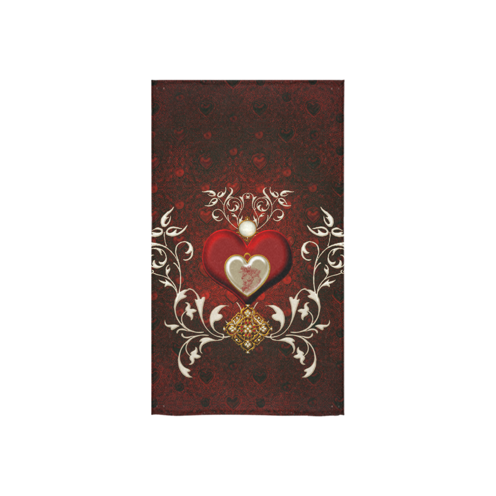 Valentine's day, wonderful hearts Custom Towel 16"x28"