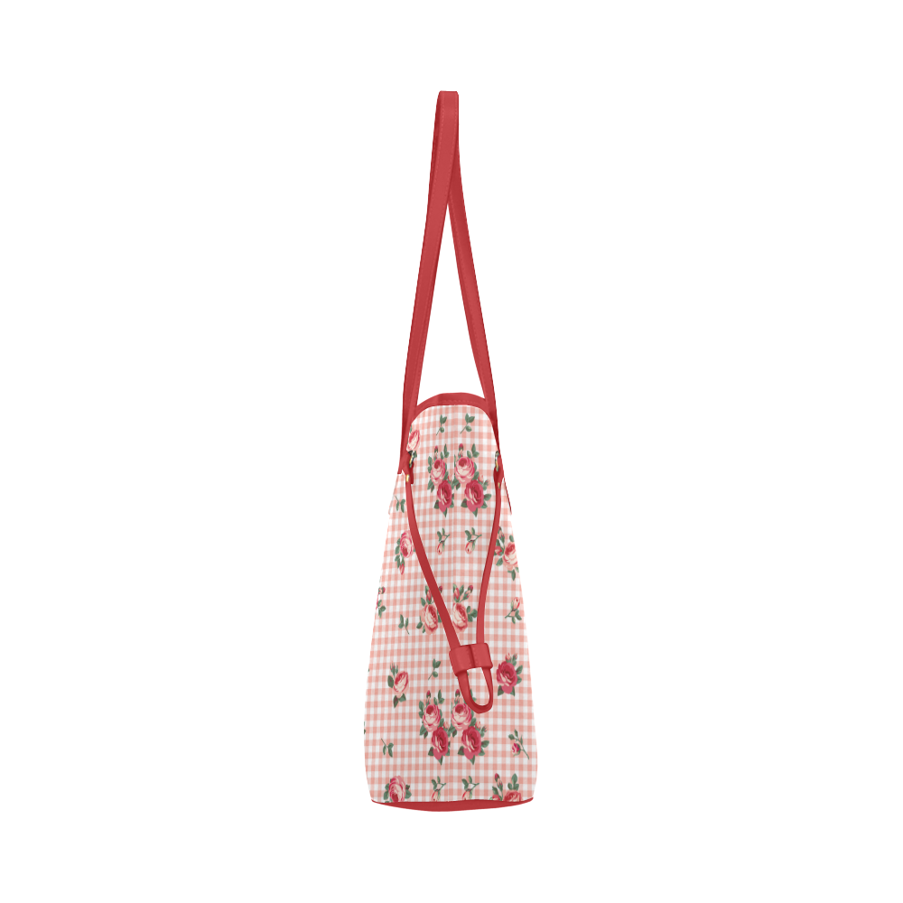 Red Roses Clover Canvas Tote Bag (Model 1661)