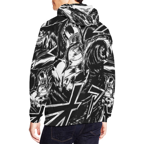 Demon Manga Comic All Over Print Hoodie for Men/Large Size (USA Size) (Model H13)
