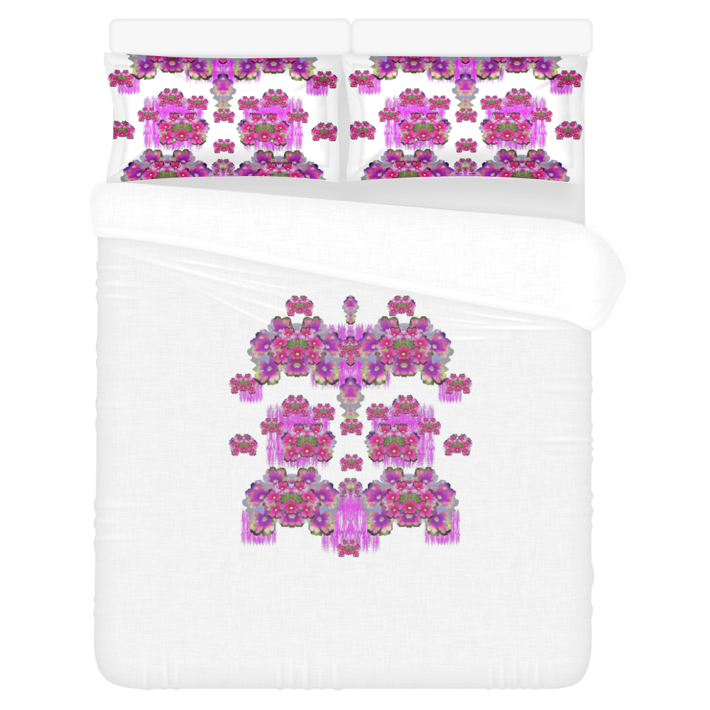 Happy Merry fantasy flowers 3-Piece Bedding Set