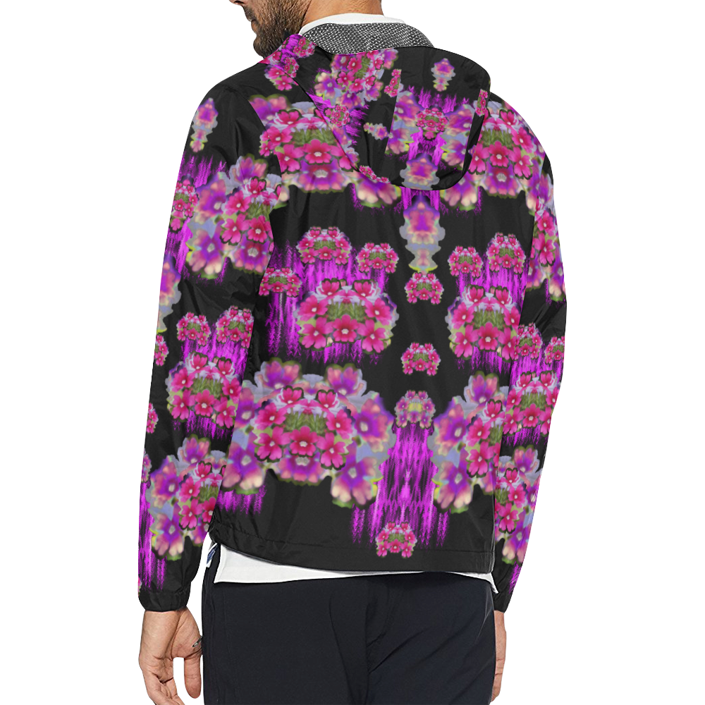 Happy Merry fantasy flowers Unisex All Over Print Windbreaker (Model H23)