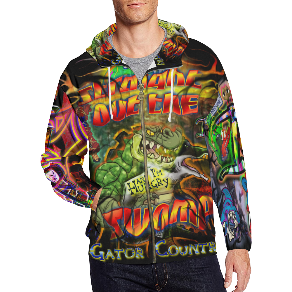 Florida Gators - Swamp by TheONE Savior @ ImpossABLE Endeavors All Over Print Full Zip Hoodie for Men (Model H14)