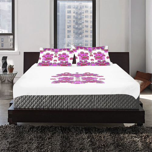 Happy Merry fantasy flowers 3-Piece Bedding Set