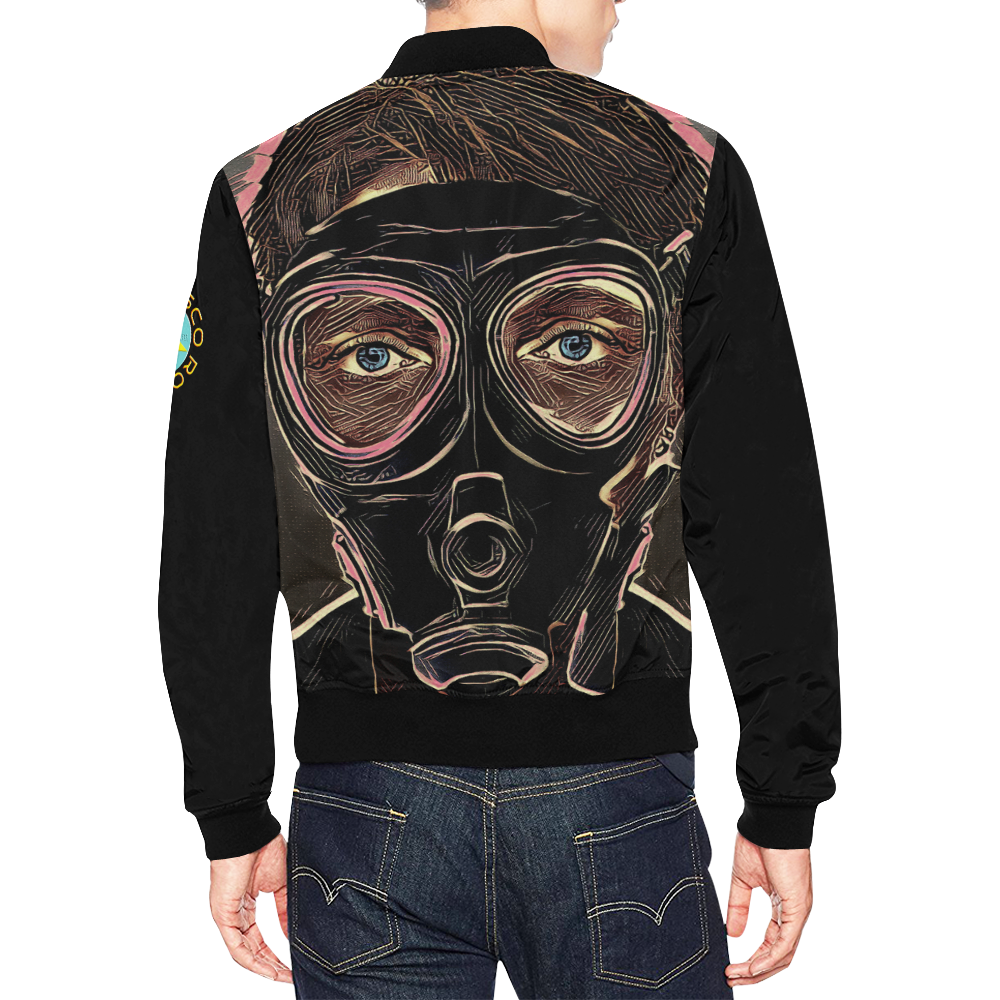 MASK INFERNO DOWNFALL All Over Print Bomber Jacket for Men (Model H19)