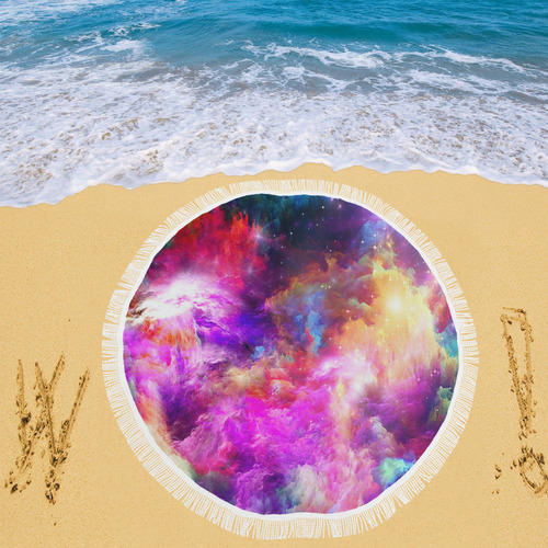 Colorful Soul Circular Beach Shawl 59"x 59"