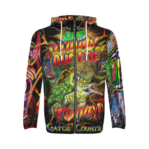 Florida Gators - Swamp by TheONE Savior @ ImpossABLE Endeavors All Over Print Full Zip Hoodie for Men (Model H14)