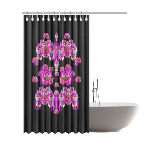 Happy Merry fantasy flowers Shower Curtain 72"x84"