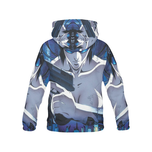 Ghost Shell Manga All Over Print Hoodie for Men/Large Size (USA Size) (Model H13)