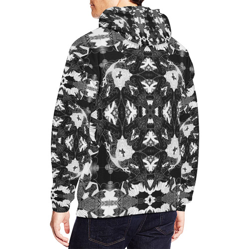 Shadow Demon Manga II All Over Print Hoodie for Men/Large Size (USA Size) (Model H13)
