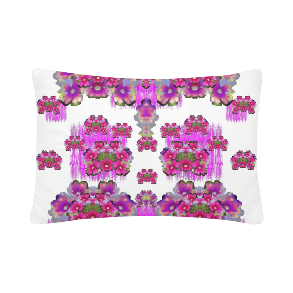 Happy Merry fantasy flowers Custom Pillow Case 20"x 30" (One Side) (Set of 2)