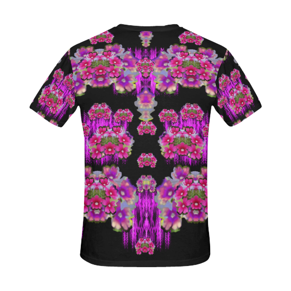 Happy Merry fantasy flowers All Over Print T-Shirt for Men/Large Size (USA Size) Model T40)