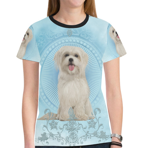 Cute havanese puppy New All Over Print T-shirt for Women (Model T45)