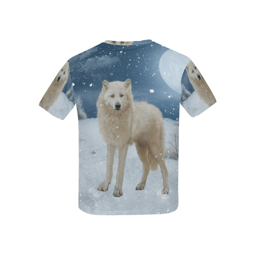Awesome arctic wolf Kids' All Over Print T-shirt (USA Size) (Model T40)