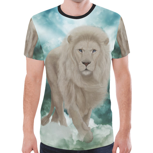 The white lion in the universe New All Over Print T-shirt for Men (Model T45)
