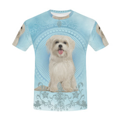 Cute havanese puppy All Over Print T-Shirt for Men (USA Size) (Model T40)