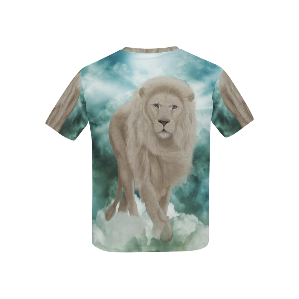 The white lion in the universe Kids' All Over Print T-shirt (USA Size) (Model T40)