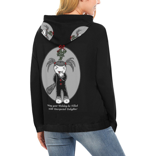 Gothic Ginger Dead Kawaii All Over Print Hoodie for Women (USA Size) (Model H13)