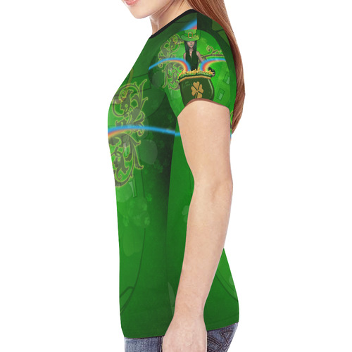 Happy St. Patrick's day New All Over Print T-shirt for Women (Model T45)