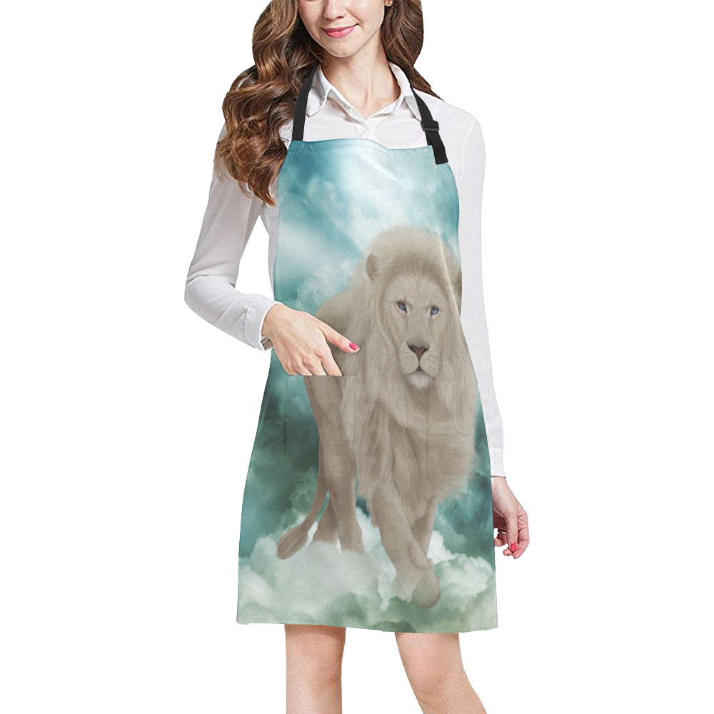 The white lion in the universe All Over Print Apron