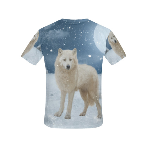 Awesome arctic wolf All Over Print T-Shirt for Women (USA Size) (Model T40)