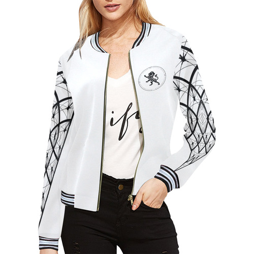 LA mock jacket All Over Print Bomber Jacket for Women (Model H21)
