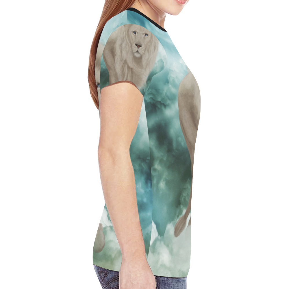 The white lion in the universe New All Over Print T-shirt for Women (Model T45)