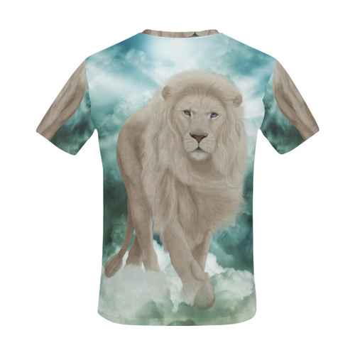 The white lion in the universe All Over Print T-Shirt for Men (USA Size) (Model T40)