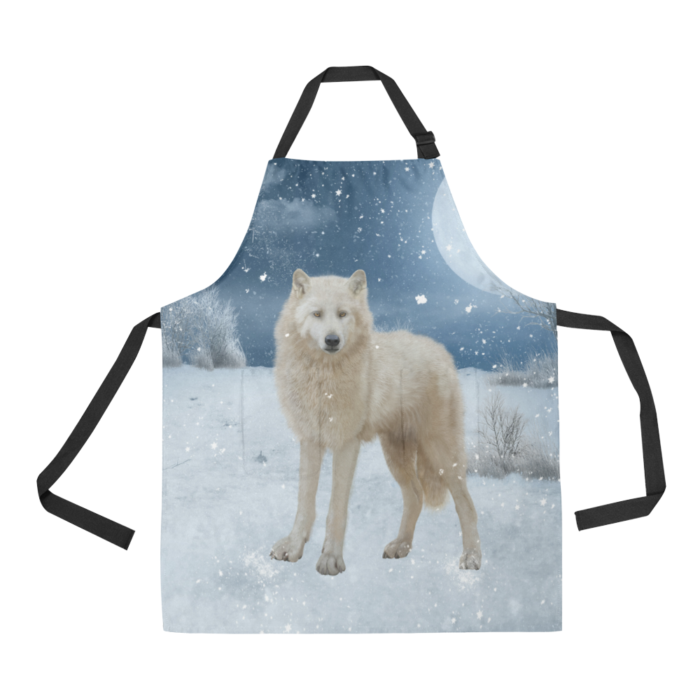 Awesome arctic wolf All Over Print Apron