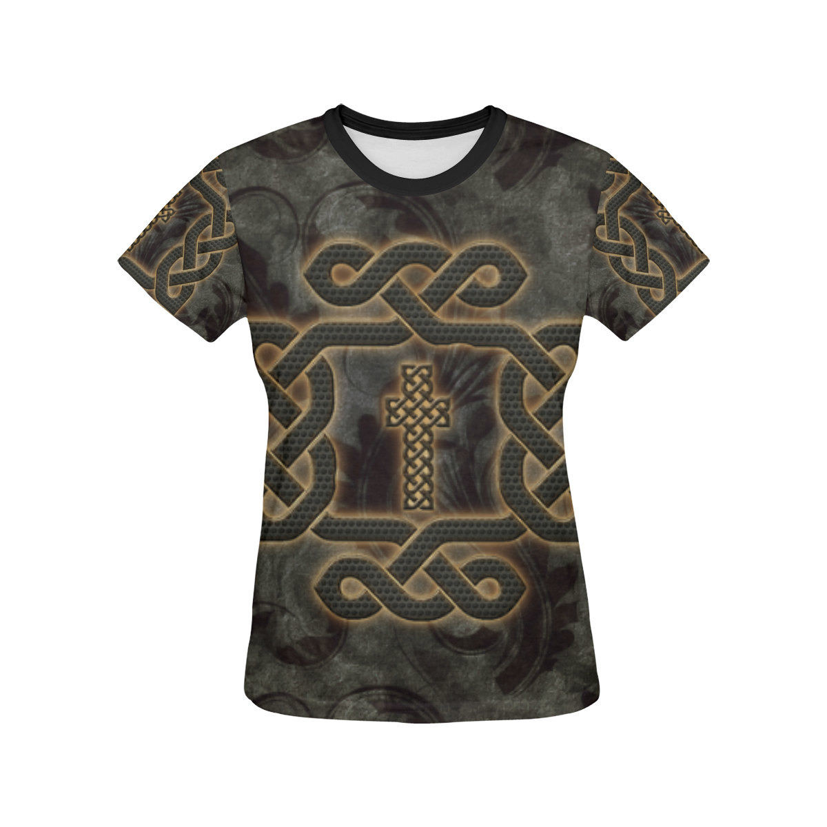 The celtic knot, rusty metal All Over Print T-shirt for Women/Large Size (USA Size) (Model T40)