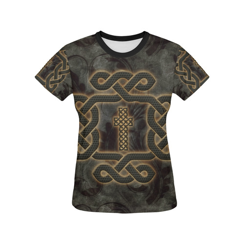 The celtic knot, rusty metal All Over Print T-shirt for Women/Large Size (USA Size) (Model T40)