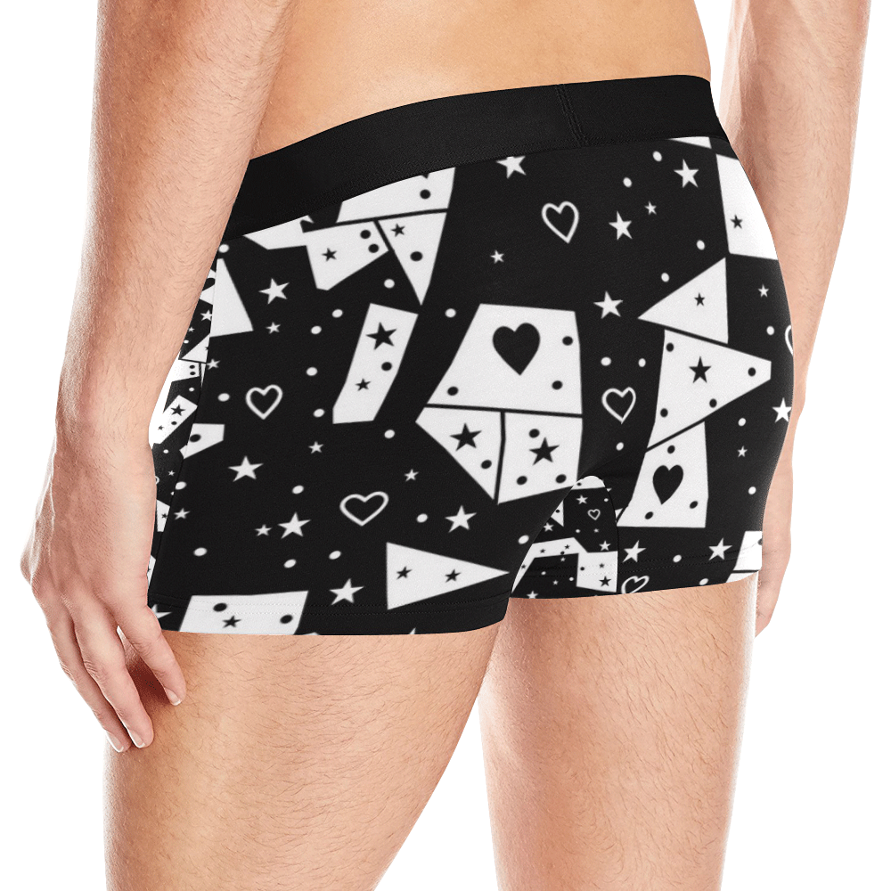 Black and White Popart by Nico Bielow Men's All Over Print Boxer Briefs (Model L10)