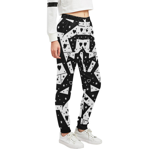 Black and White Popart by Nico Bielow Unisex All Over Print Sweatpants (Model L11)