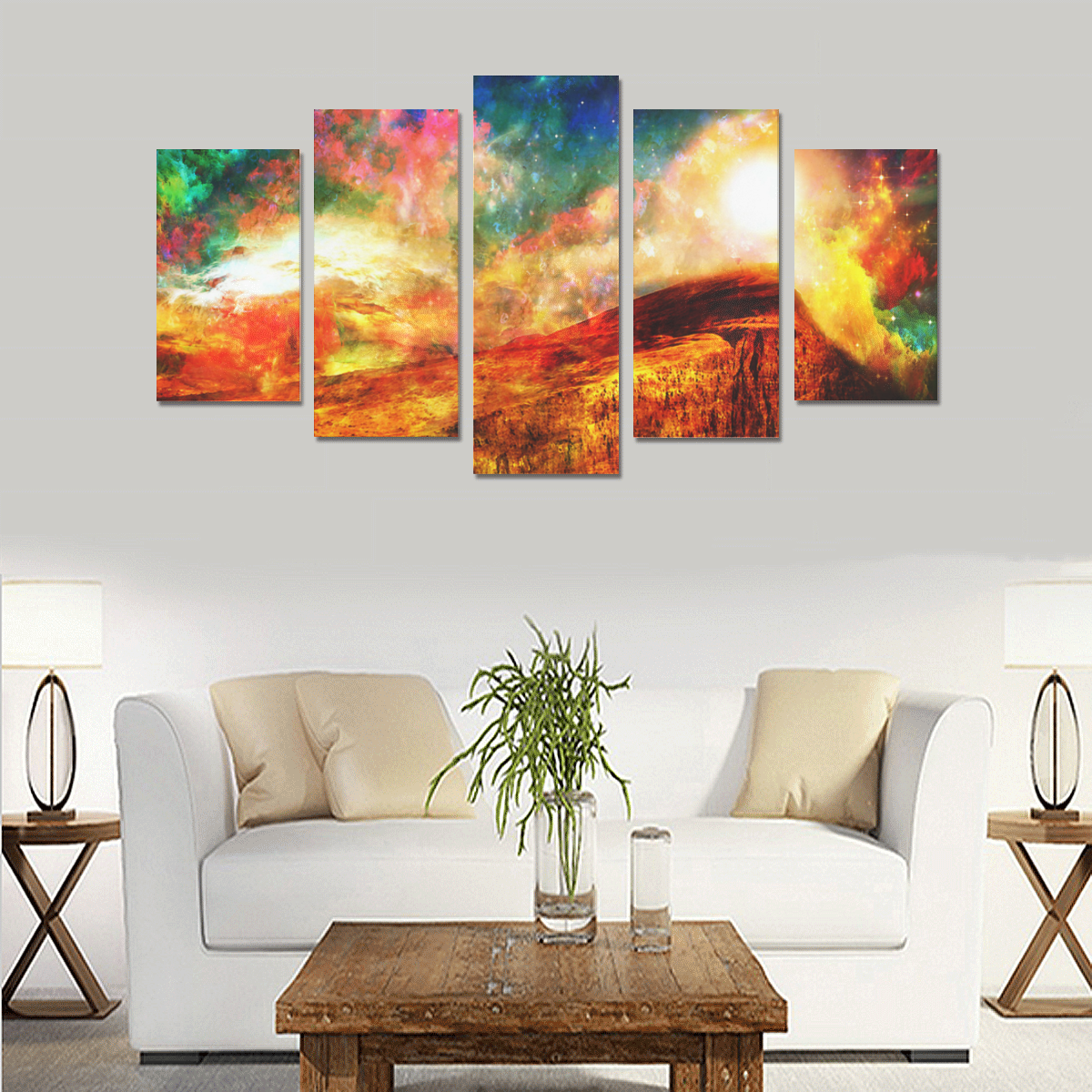 The Walk Up Canvas Print Sets A (No Frame)