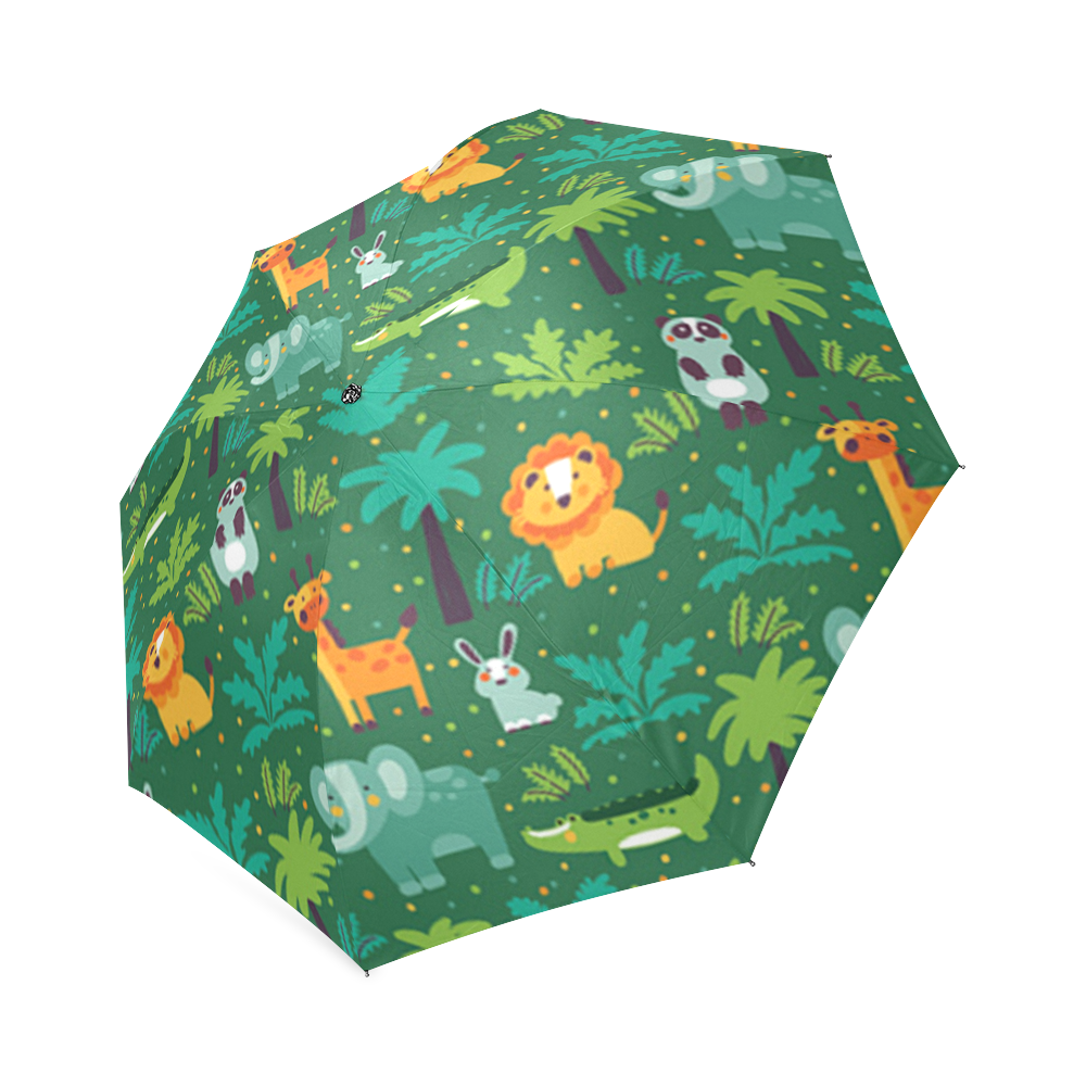 Wild Animals In Jungle Foldable Umbrella (Model U01)