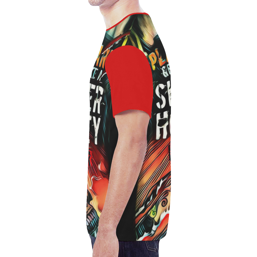Skater Hockey Warrior New All Over Print T-shirt for Men (Model T45)