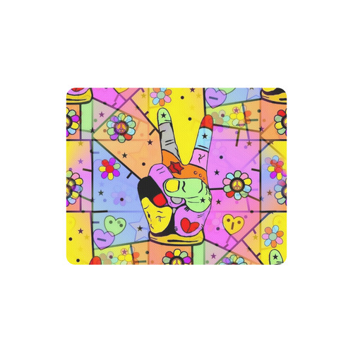 Peace Popart by Nico Bielow Rectangle Mousepad