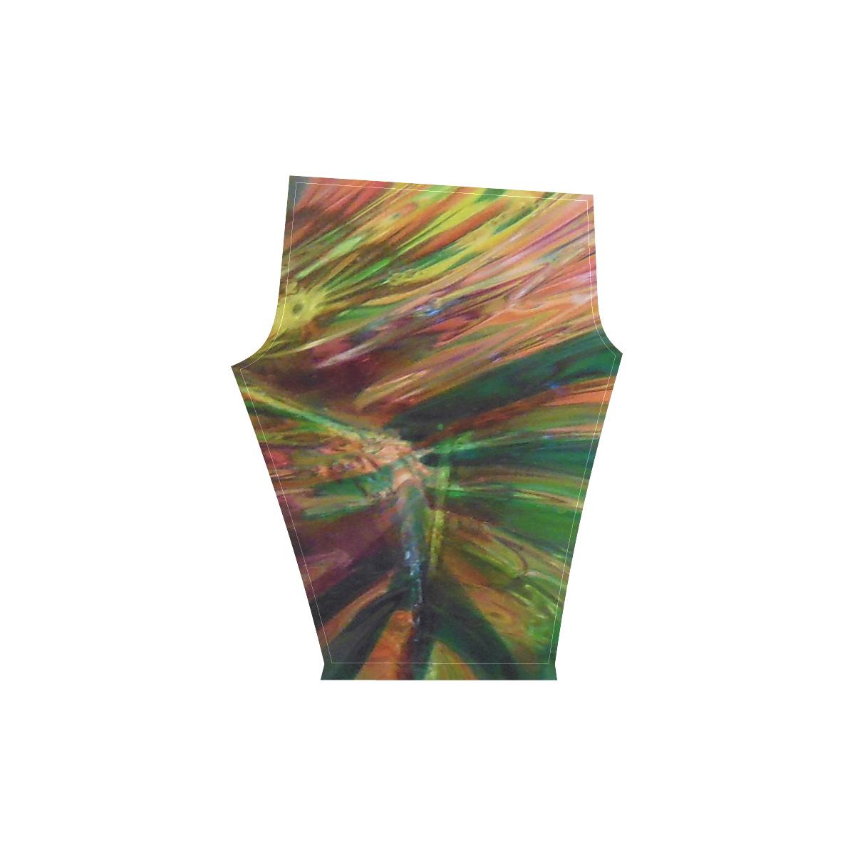 Abstract Colorful Glass Women's Low Rise Capri Leggings (Invisible Stitch) (Model L08)