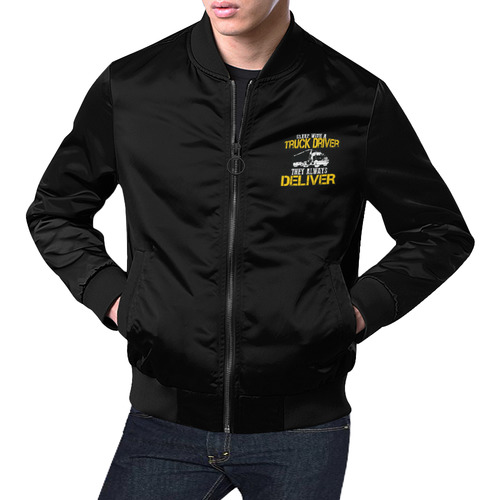 Sleep With A Truck Driver They Always Deliver All Over Print Bomber Jacket for Men (Model H19)