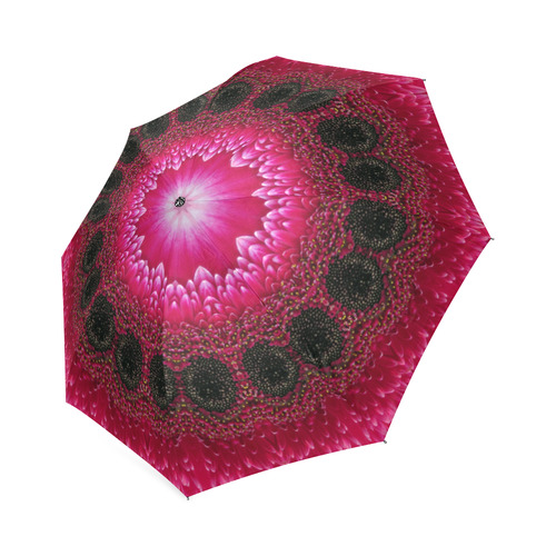 Pink Dahlia bloom caleidoscoape photo print Foldable Umbrella (Model U01)