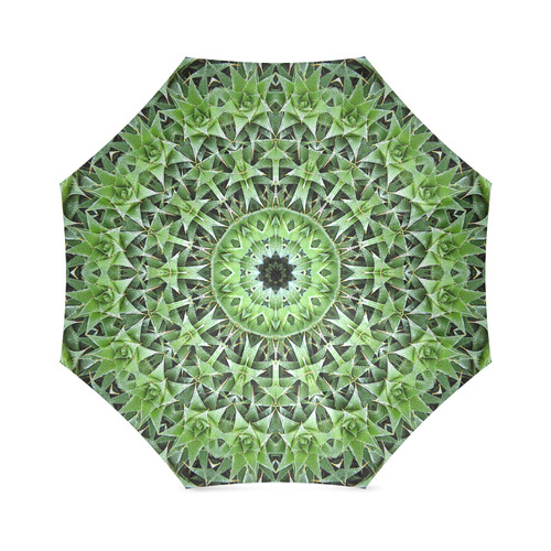 Green cacti caleidoscope photo print Foldable Umbrella (Model U01)