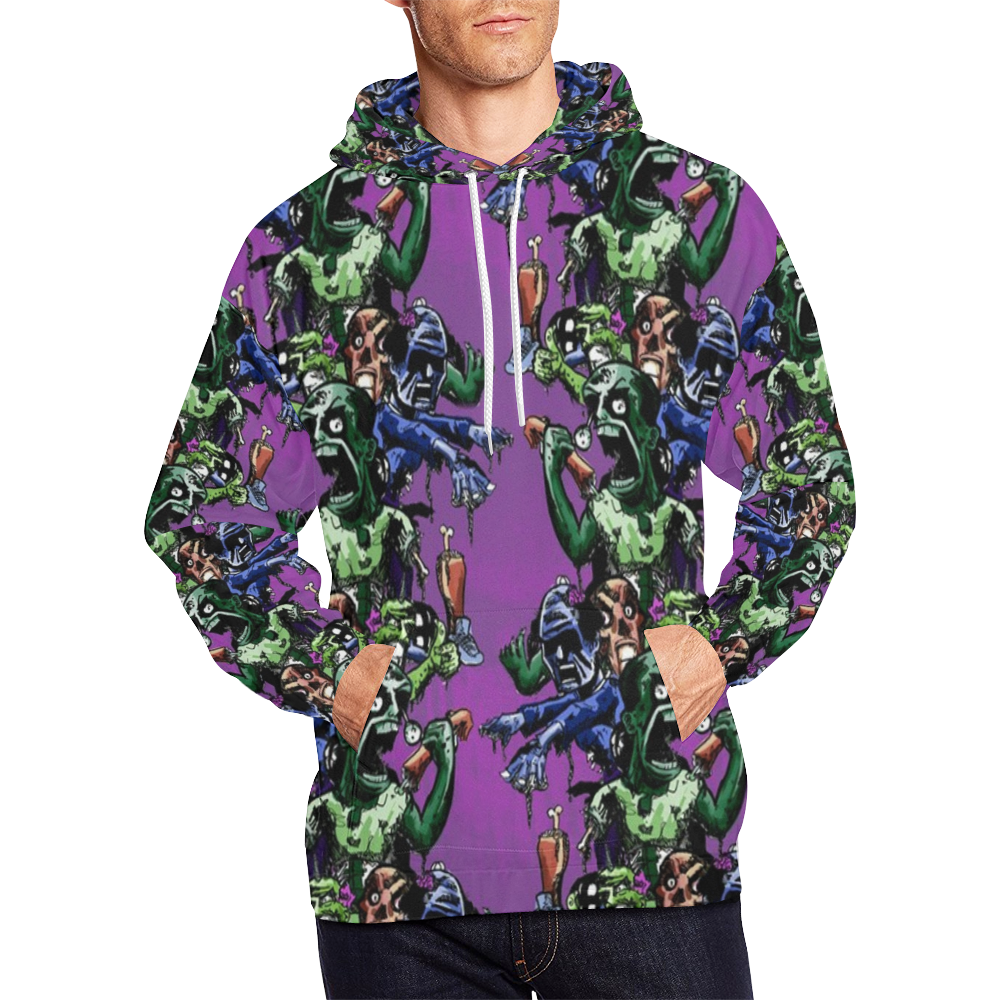 Zombie Pillars Pattern All Over Print Hoodie for Men (USA Size) (Model H13)