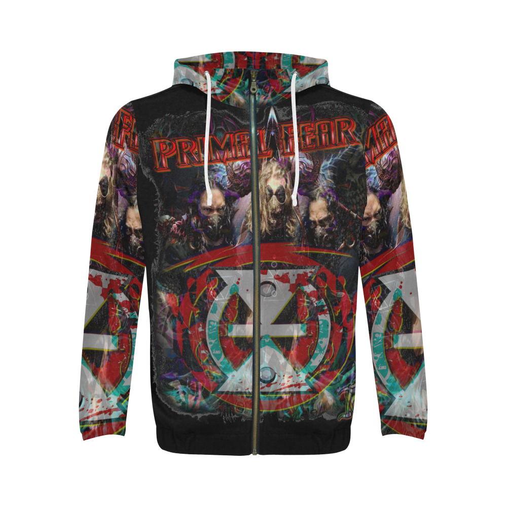 Primal Fear By Theone Savior @ ImpossABLE Endeavors All Over Print Full Zip Hoodie for Men (Model H14)