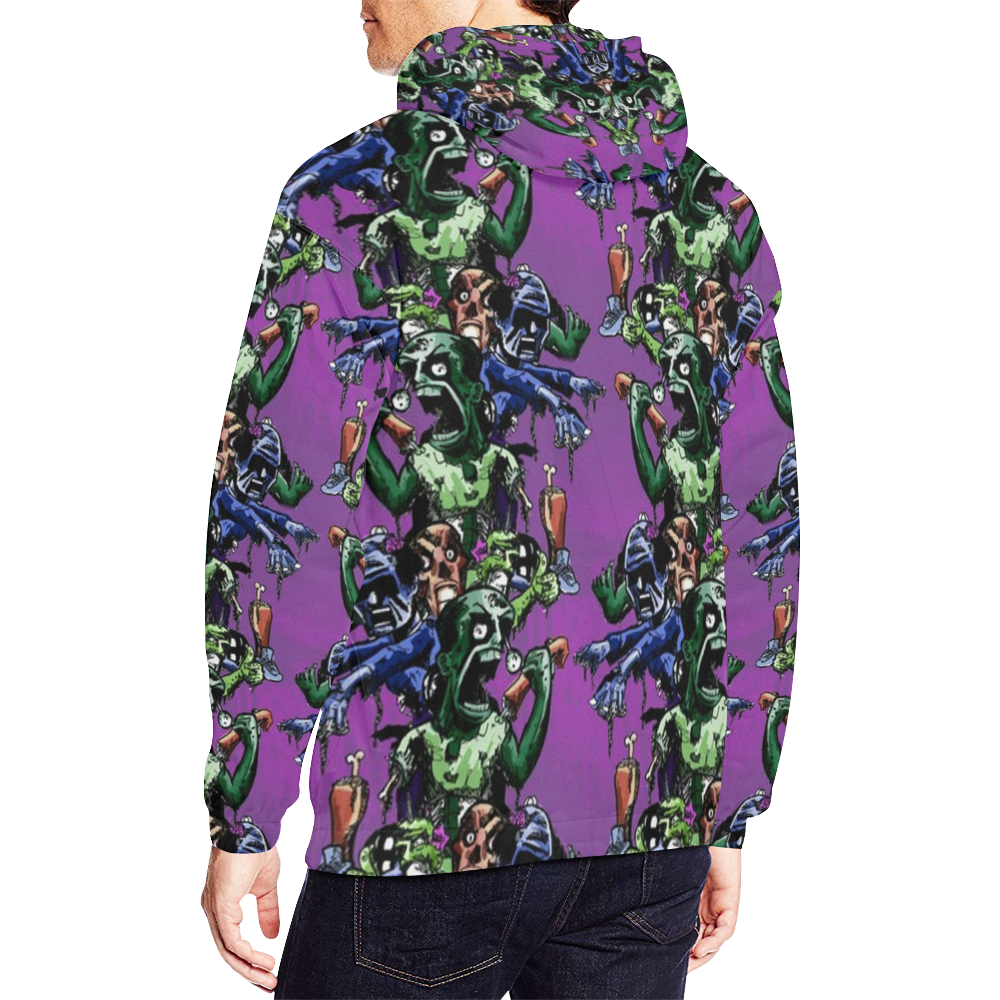 Zombie Pillars Pattern All Over Print Hoodie for Men (USA Size) (Model H13)