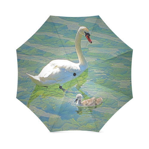 Swans photo print Foldable Umbrella (Model U01)