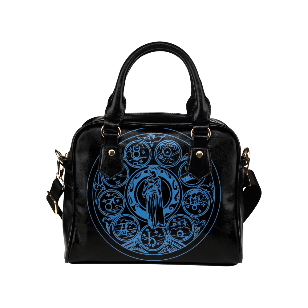 Witchcraft Zodiac Wheel Shoulder Handbag (Model 1634)